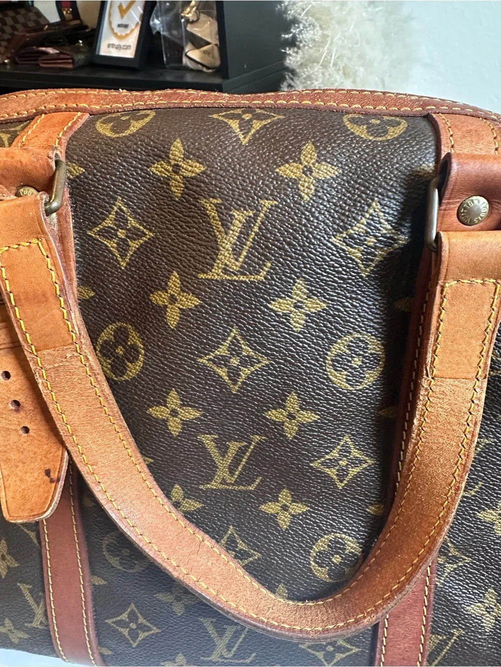 LOUIS VUITTON VINTAGE MONOGRAM SAC SOUPLE 35 DUFFLE BAG